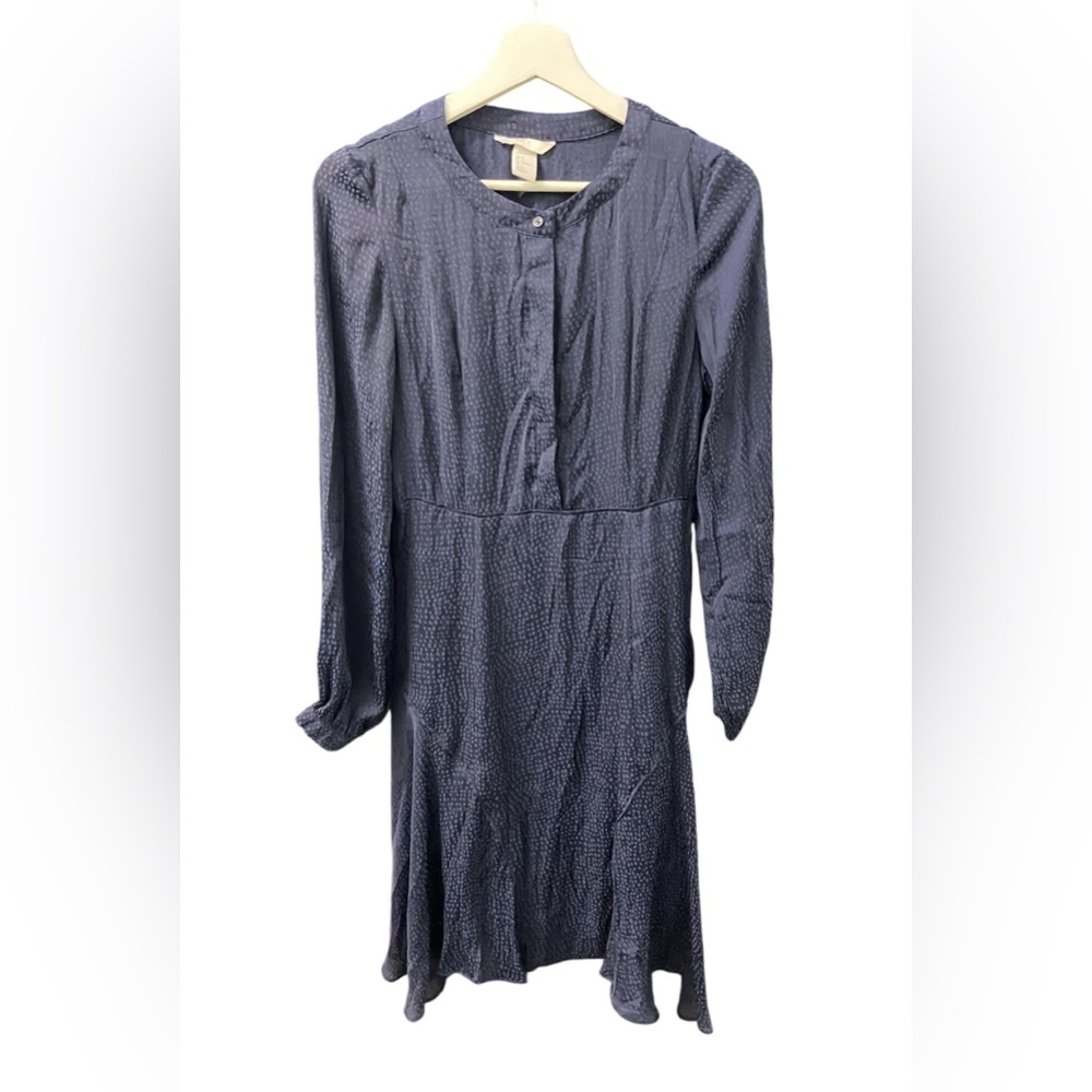 H&M navy blue midi dress size 6